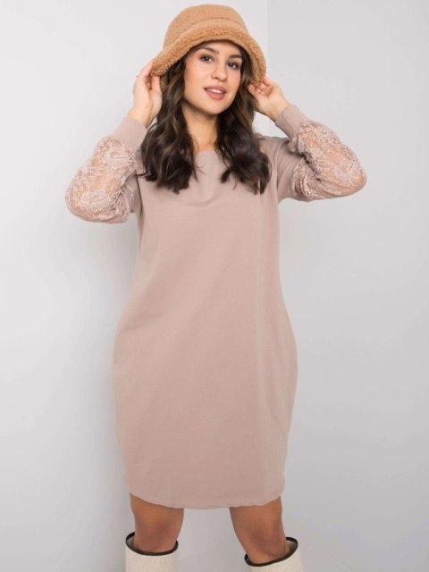 Sukienka RV-SK-7345.73 ciemny bezowy L/XL Sukienka RV-SK-7345.73 ciemny bezowy L/XL