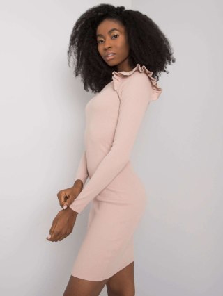 Sukienka LA-SK-E37.29P beżowy S