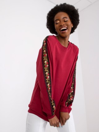 Bluza RV-BL-7458.16 bordowy M