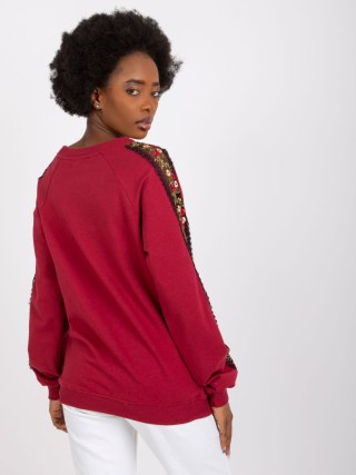 Bluza RV-BL-7458.16 bordowy M