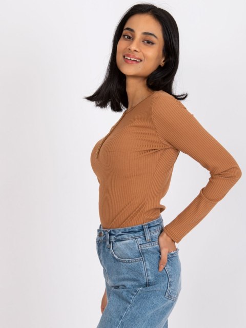 Bluzka LK-BZ-508674.01P jasny brązowy 42 Bluzka LK-BZ-508674.01P jasny brązowy 42
