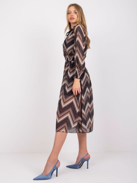 Sukienka DHJ-SK-15177.06P czarno-beżowy Sukienka DHJ-SK-15177.06P czarno-beżowy