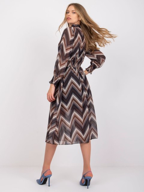 Sukienka DHJ-SK-15177.06P czarno-beżowy Sukienka DHJ-SK-15177.06P czarno-beżowy