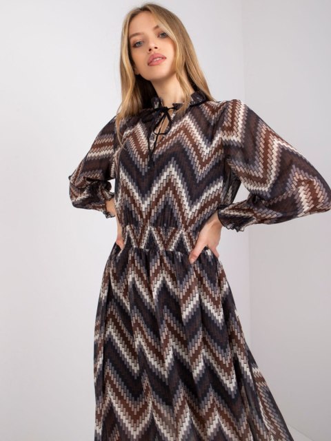 Sukienka DHJ-SK-15177.06P czarno-beżowy Sukienka DHJ-SK-15177.06P czarno-beżowy