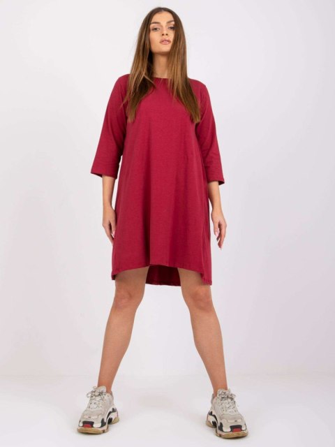Sukienka RV-SK-7321.70 bordowy L/XL Sukienka RV-SK-7321.70 bordowy L/XL