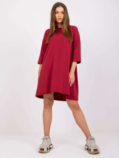 Sukienka RV-SK-7321.70 bordowy L/XL Sukienka RV-SK-7321.70 bordowy L/XL