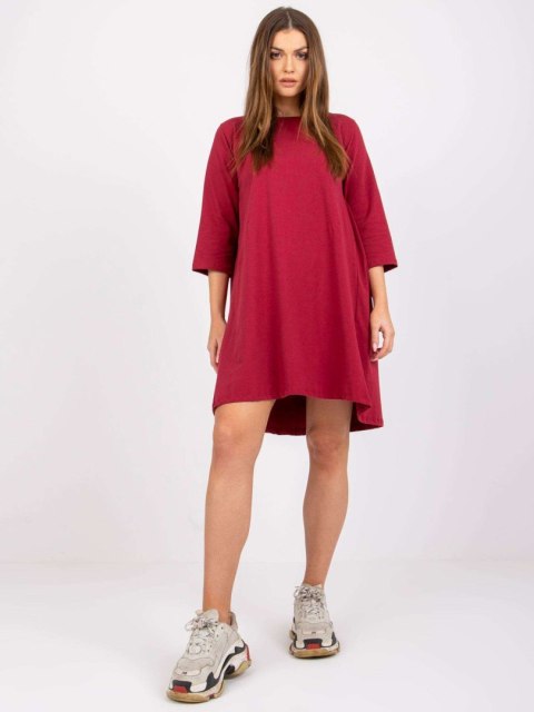 Sukienka RV-SK-7321.70 bordowy L/XL Sukienka RV-SK-7321.70 bordowy L/XL