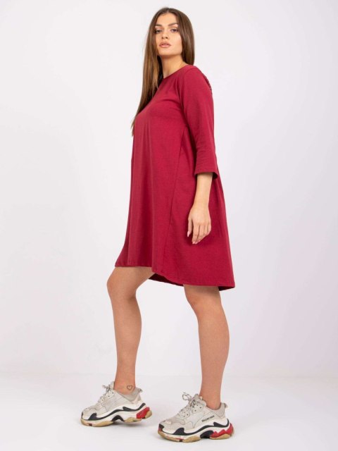 Sukienka RV-SK-7321.70 bordowy L/XL Sukienka RV-SK-7321.70 bordowy L/XL