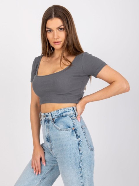 T-shirt RV-TS-7537.52 ciemny szary S T-shirt RV-TS-7537.52 ciemny szary S