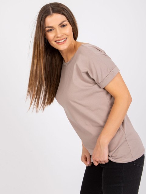 Bluzka RV-BZ-7544.00 ciemny bezowy L Bluzka RV-BZ-7544.00 ciemny bezowy L