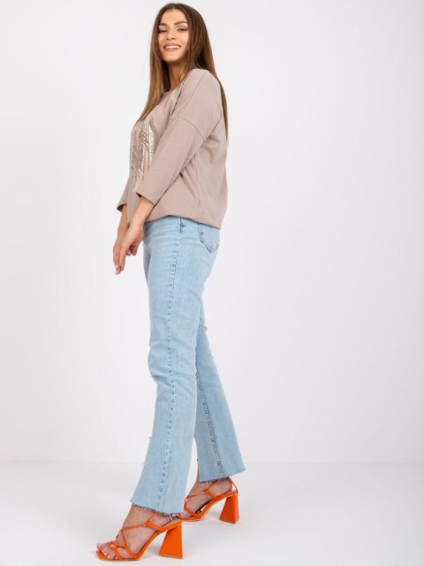Bluzka RV-BZ-0223.15P ciemny bezowy L/XL Bluzka RV-BZ-0223.15P ciemny bezowy L/XL
