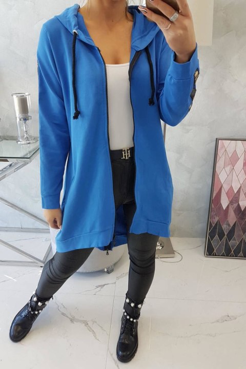 Bluza z suwakiem z tyłu jeans