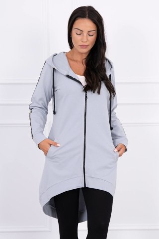 Bluza z suwakiem z tyłu szara