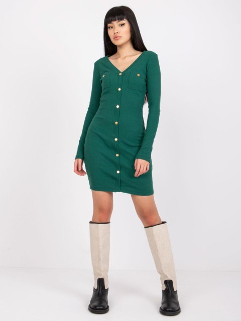 Sukienka RV-SK-7434.13 ciemny zielony M