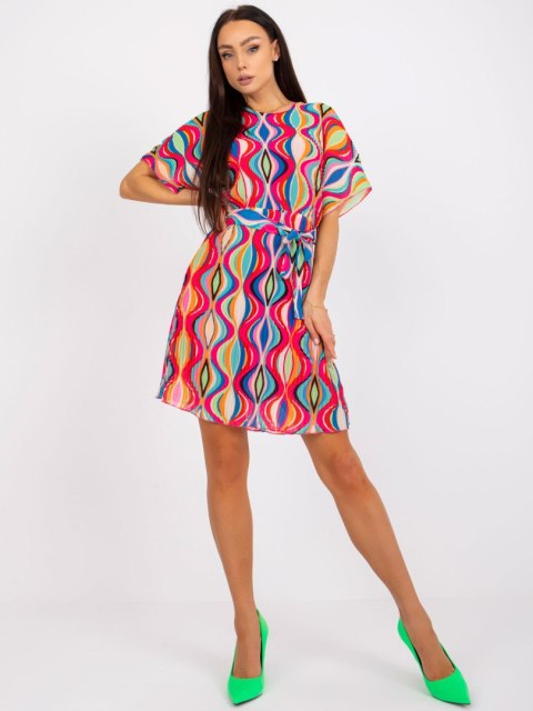 Sukienka DHJ-SK-9651.51 ciemny różowy