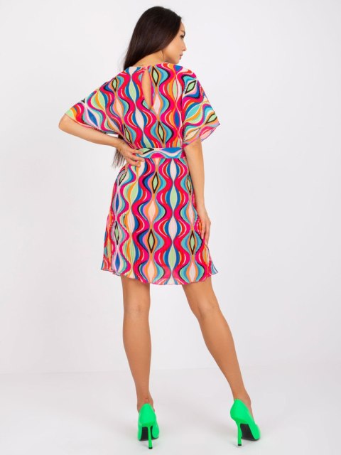 Sukienka DHJ-SK-9651.51 ciemny różowy