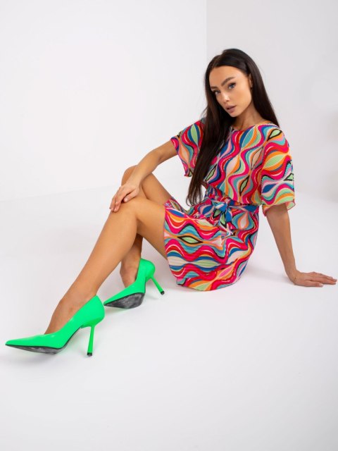 Sukienka DHJ-SK-9651.51 ciemny różowy