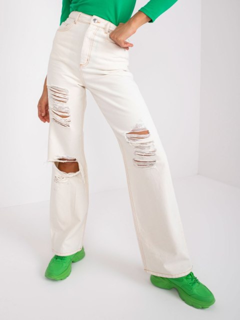 Spodnie jeans RO-SP-PNT-N08.75P jasny beżowy 38