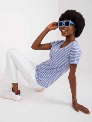 T-shirt D16054M02431A biało-niebieski XS