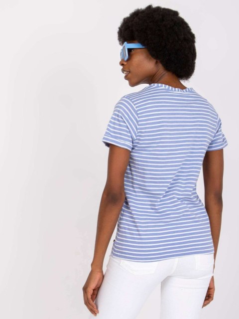 T-shirt D16054M02431A biało-niebieski XS