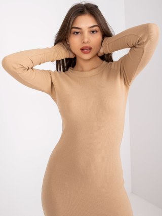 Sukienka EM-SK-691.52P camelowy