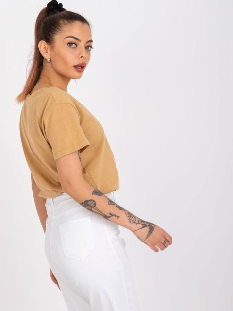 T-shirt TW-TS-1002.28X camelowy M