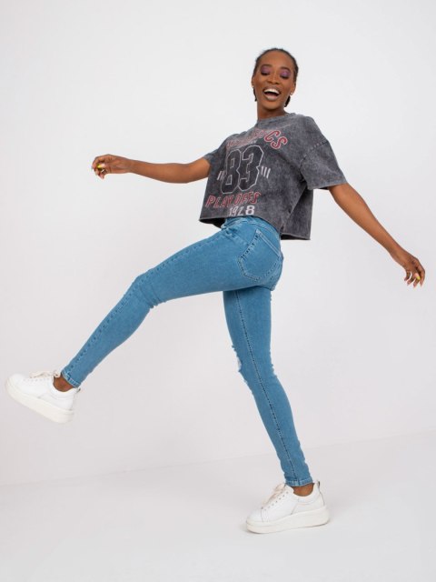 Spodnie jeans RO-SP-PNT-2307.41X niebieski XS