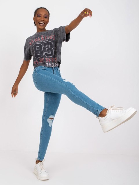 Spodnie jeans RO-SP-PNT-2307.41X niebieski XS