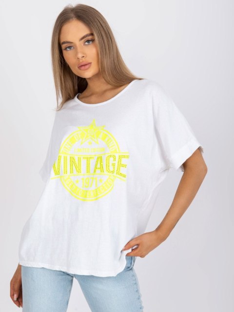 T-shirt DHJ-TS-6860.26X biało-żółty T-shirt DHJ-TS-6860.26X biało-żółty