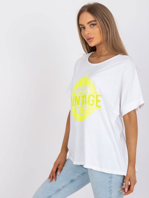 T-shirt DHJ-TS-6860.26X biało-żółty T-shirt DHJ-TS-6860.26X biało-żółty