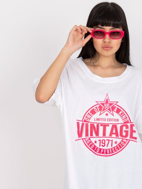 T-shirt DHJ-TS-6862.24X biało-różowy T-shirt DHJ-TS-6862.24X biało-różowy