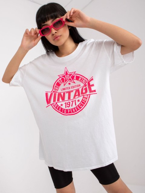 T-shirt DHJ-TS-6862.24X biało-różowy T-shirt DHJ-TS-6862.24X biało-różowy