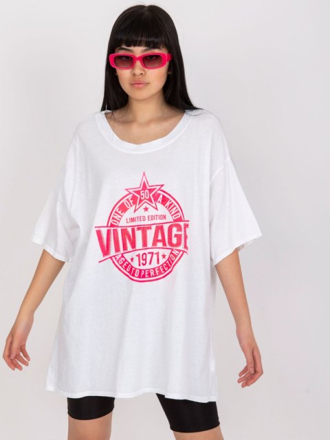 T-shirt DHJ-TS-6862.24X biało-różowy T-shirt DHJ-TS-6862.24X biało-różowy
