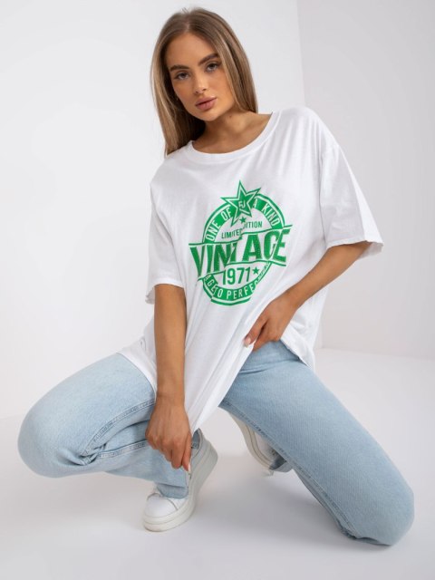 T-shirt DHJ-TS-6862.24X biało-zielony T-shirt DHJ-TS-6862.24X biało-zielony