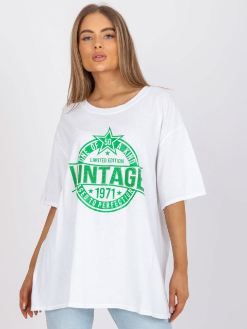 T-shirt DHJ-TS-6862.24X biało-zielony T-shirt DHJ-TS-6862.24X biało-zielony