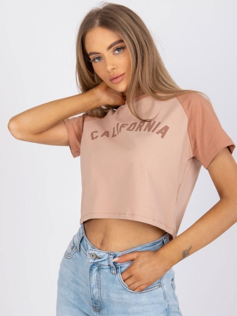 T-shirt FA-TS-7708.44 beżowy T-shirt FA-TS-7708.44 beżowy