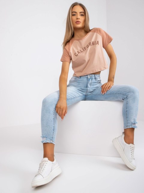 T-shirt FA-TS-7708.44 beżowy T-shirt FA-TS-7708.44 beżowy