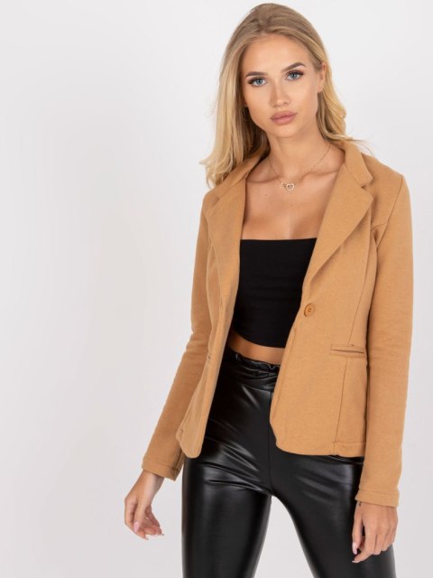 Żakiet RV-ZT-7821.52P camelowy L