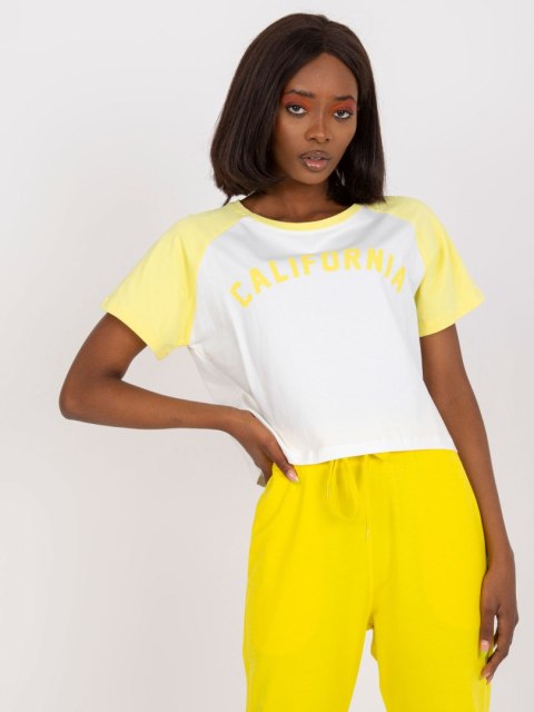T-shirt FA-TS-7708.44 biało-żółty T-shirt FA-TS-7708.44 biało-żółty