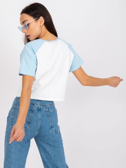 T-shirt FA-TS-7708.44 biało-niebieski T-shirt FA-TS-7708.44 biało-niebieski