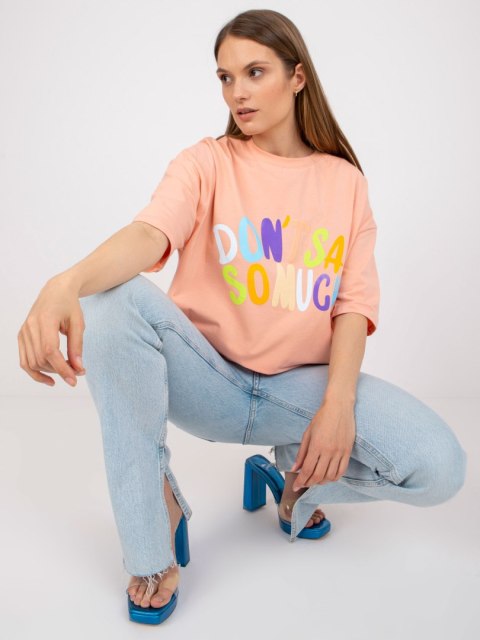 T-shirt FA-TS-7733.91P brzoskwiniowy T-shirt FA-TS-7733.91P brzoskwiniowy