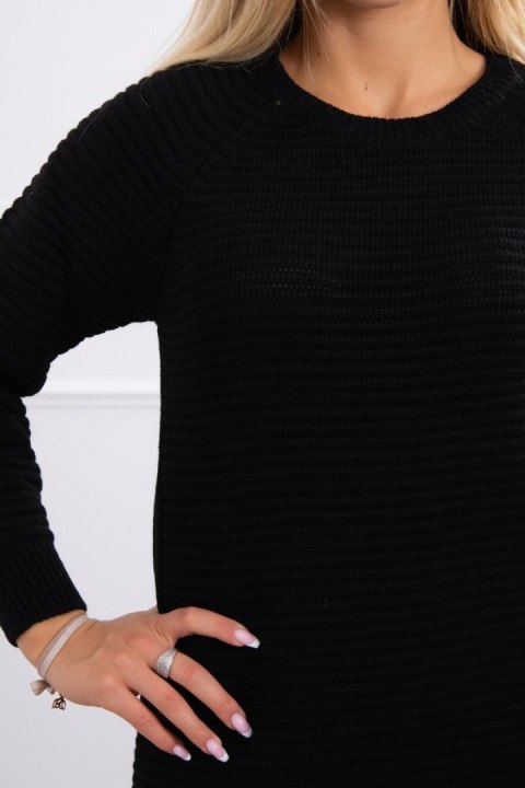 Sweter Sukienka w prążek czarna
