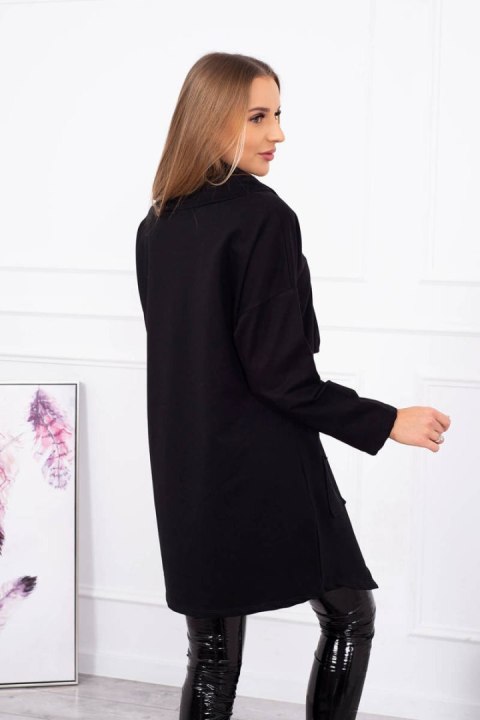 Tunika z kopertowym przodem Oversize czarna