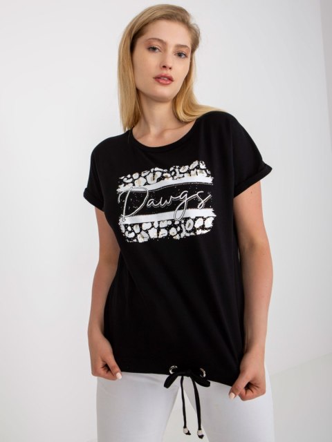 T-shirt RV-TS-7657.68P czarny T-shirt RV-TS-7657.68P czarny