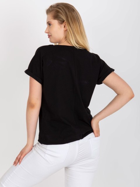 T-shirt RV-TS-7657.68P czarny T-shirt RV-TS-7657.68P czarny
