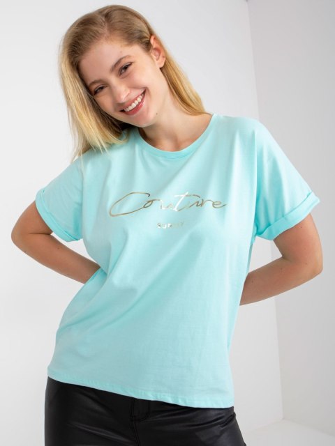 T-shirt RV-TS-7775.66P mietowy T-shirt RV-TS-7775.66P mietowy