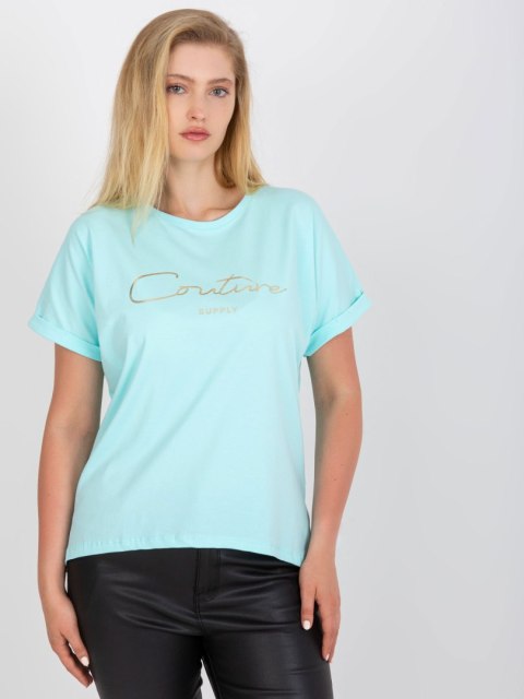 T-shirt RV-TS-7775.66P mietowy T-shirt RV-TS-7775.66P mietowy