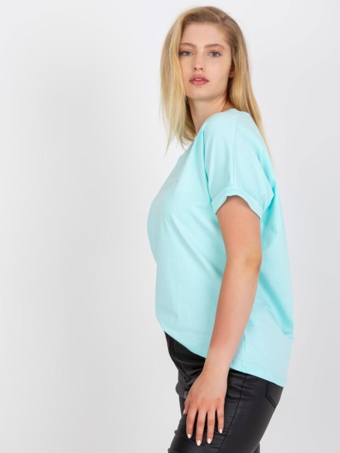 T-shirt RV-TS-7775.66P mietowy T-shirt RV-TS-7775.66P mietowy
