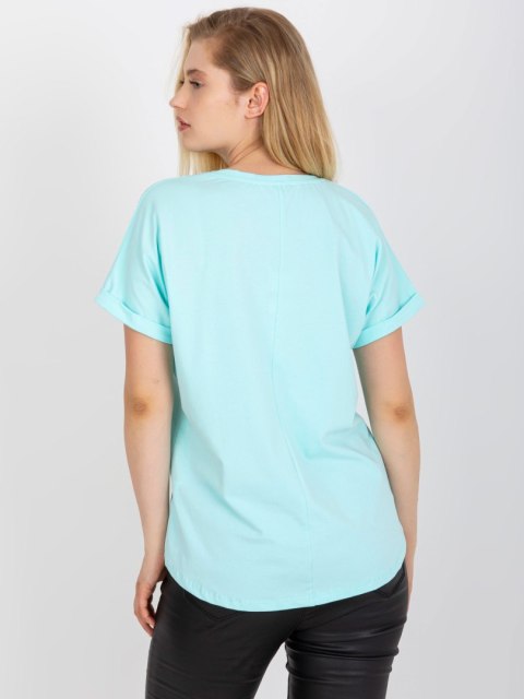 T-shirt RV-TS-7775.66P mietowy T-shirt RV-TS-7775.66P mietowy