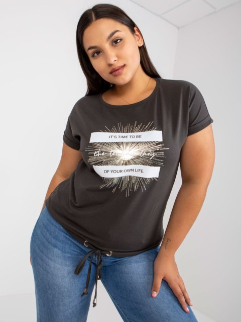 T-shirt RV-TS-7658.24P ciemny khaki T-shirt RV-TS-7658.24P ciemny khaki